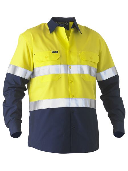 Bisley-Bisley Recycled Hi Vis Drill Shirt-Discount Workwear NZ