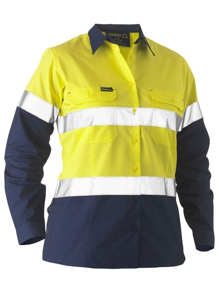 Bisley-Bisley Recycled Women's Hi Vis Drill Shirt-Discount Workwear NZ