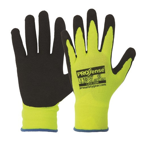 Paramount Safety-ProSense Black Latex Foam on Hi Vis Yellow Nylon Liner-Discount Workwear NZ