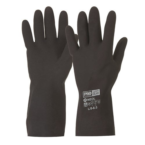 Paramount Safety-ProChem Black Neoprene Heavy Duty Gloves-Discount Workwear NZ