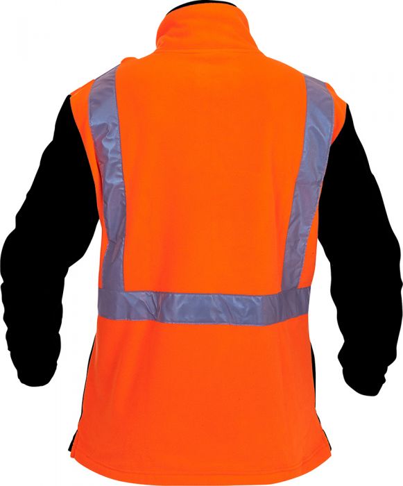 Pan Products-Caution Hi-Vis D/N 1/2 Zip Fleece Tunic-Discount Workwear NZ