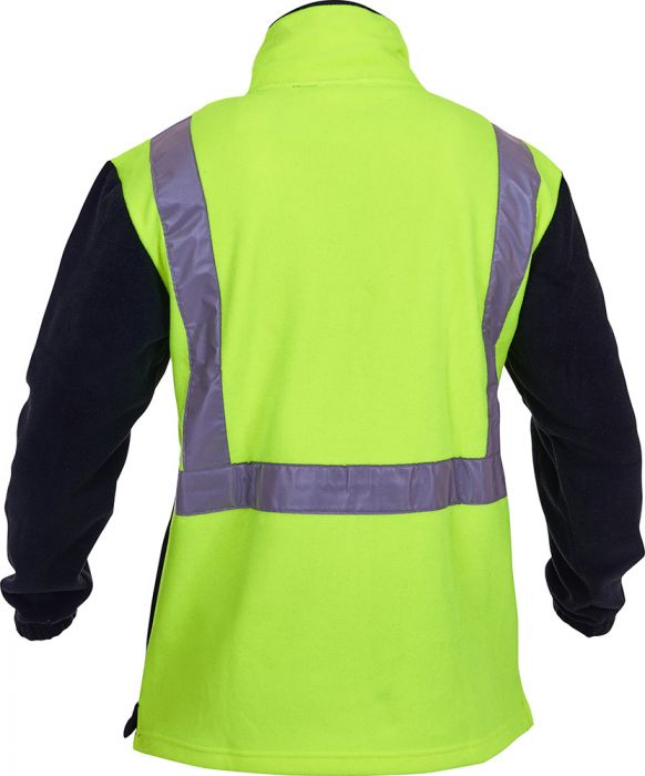 Pan Products-Caution Hi-Vis D/N 1/2 Zip Fleece Tunic-Discount Workwear NZ