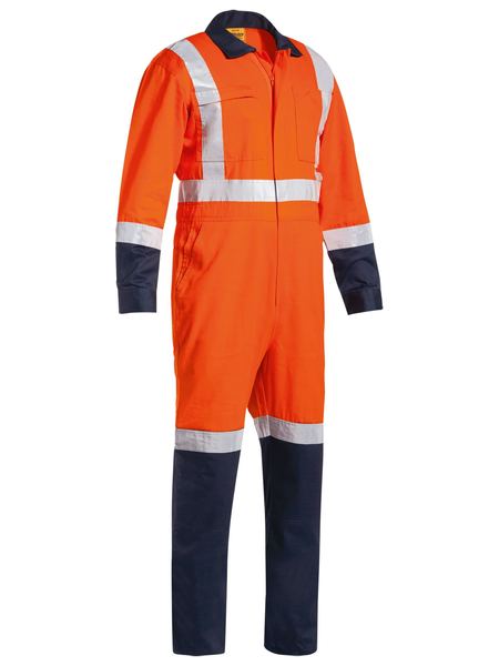 Bisley-Bisley Tencate Tecasafe Plus 700 X Taped Hi Vis TTMC FR Vented Coverall-Discount Workwear NZ