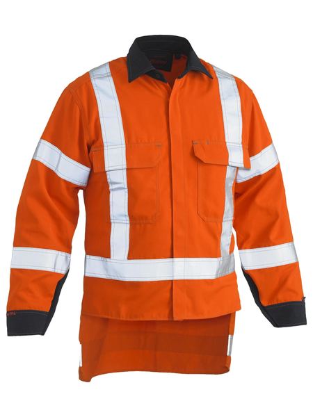 Bisley-Bisley Tencate Tecasafe Plus 700 X Taped Hi Vis TTMC FR Vented Shirt-Discount Workwear NZ