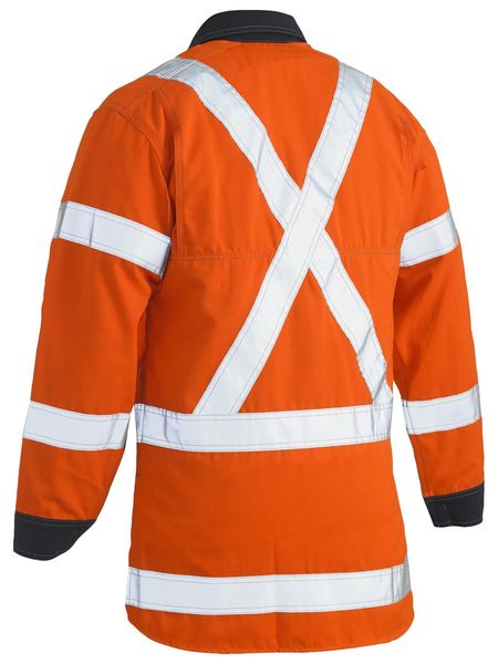 Bisley-Bisley Tencate Tecasafe Plus 700 X Taped Hi Vis TTMC FR Vented Shirt-Discount Workwear NZ