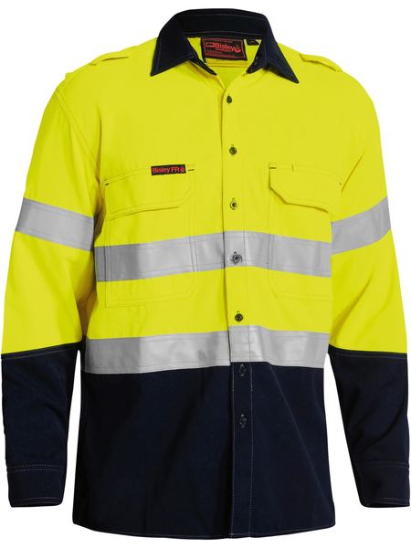 Bisley-Bisley Tencate Tecasafe Plus 700 Taped Hi Vis FR Vented Shirt-Discount Workwear NZ