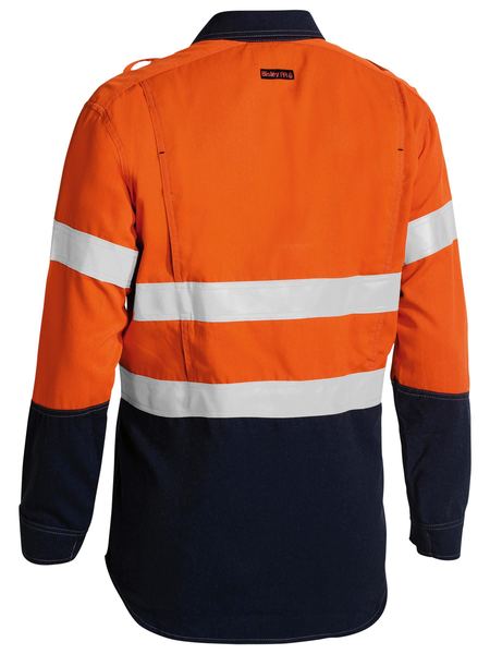 Bisley-Bisley Tencate Tecasafe Plus 700 Taped Hi Vis FR Vented Shirt-Discount Workwear NZ