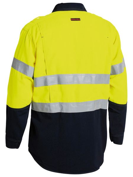 Bisley-Bisley Tencate Tecasafe Plus 700 Taped Hi Vis FR Vented Shirt-Discount Workwear NZ