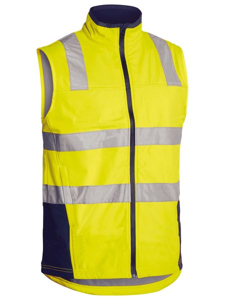 Bisley-Bisley Taped Hi Vis Soft Shell Vest-Discount Workwear NZ