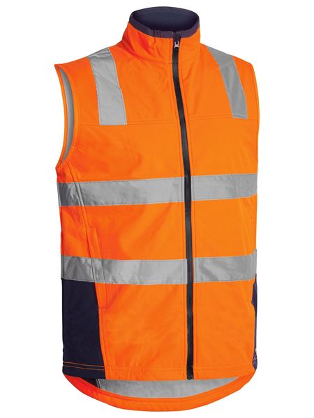 Bisley-Bisley Taped Hi Vis Soft Shell Vest-Discount Workwear NZ