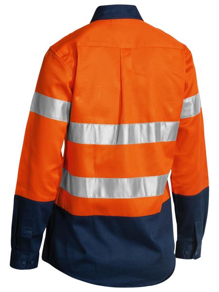 Bisley-Bisley Womens Taped Hi Vis Drill Shirt-Discount Workwear NZ