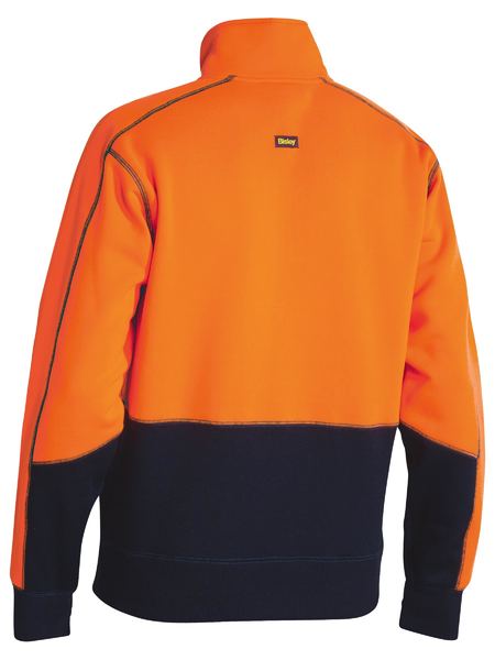 Bisley-Bisley Hi Vis Fleece 1/4 Zip Pullover-Discount Workwear NZ