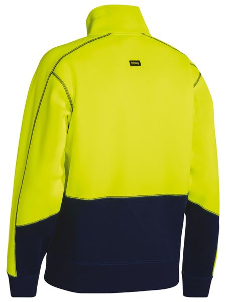 Bisley-Bisley Hi Vis Fleece 1/4 Zip Pullover-Discount Workwear NZ