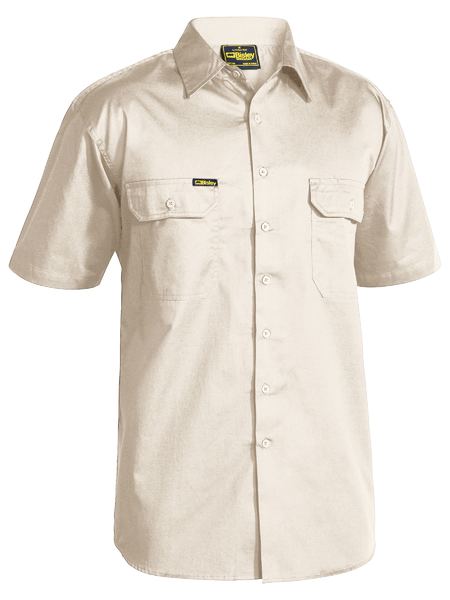 Bisley-Bisley Cool Lightweight Drill Shirt - Short Sleeve-Discount Workwear NZ