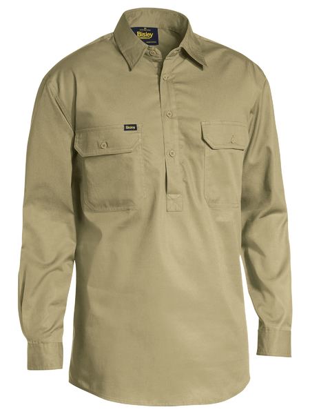 Bisley-Bisley Closed Front Lightweight Drill Shirt-Discount Workwear NZ