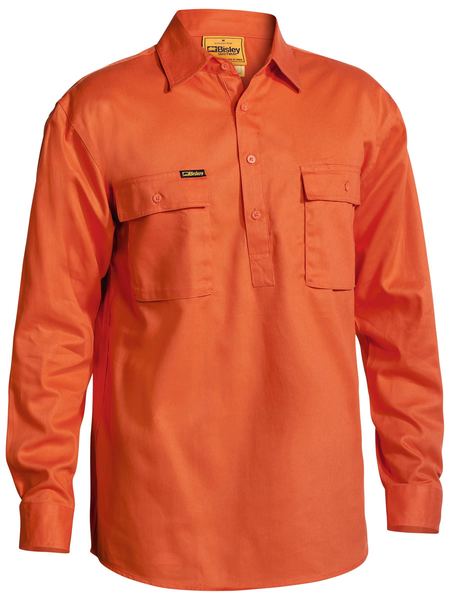 Bisley-Bisley Closed Front Drill Shirt-Discount Workwear NZ