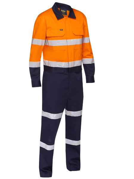 Bisley-Bisley Taped Hi Vis Work Coverall With Waist Zip Opening-Discount Workwear NZ