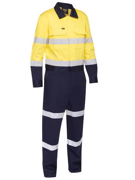 Bisley-Bisley Taped Hi Vis Work Coverall With Waist Zip Opening-Discount Workwear NZ