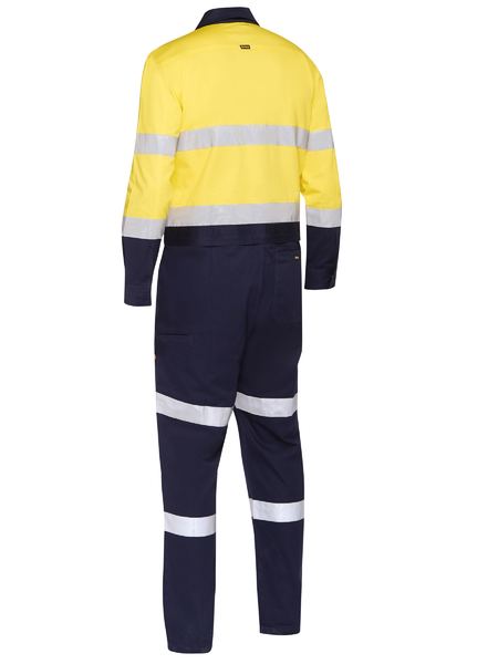 Bisley-Bisley Taped Hi Vis Work Coverall With Waist Zip Opening-Discount Workwear NZ