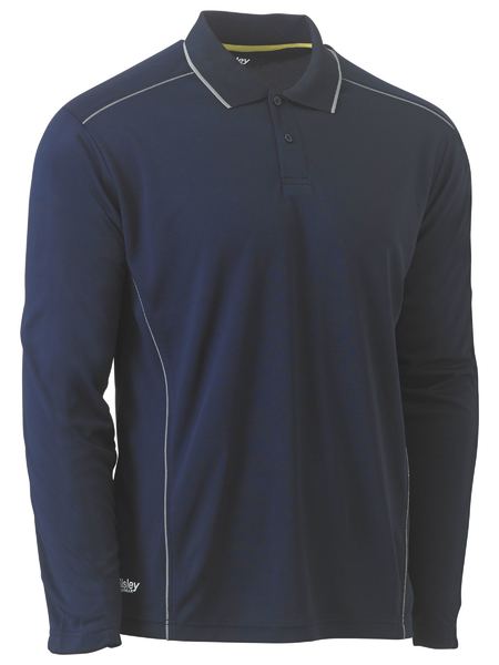 Bisley-Bisley Cool Mesh Long Sleeve Polo-Discount Workwear NZ