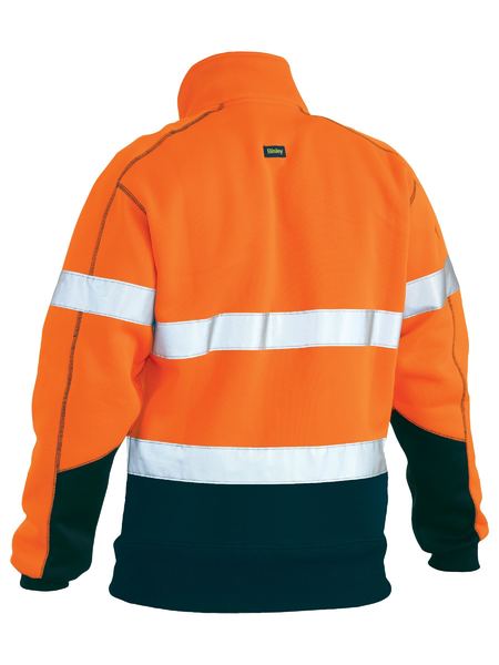 Bisley-Bisley Taped Hi Vis 1/4 Zip Fleece Pullover With Sherpa Lining-Discount Workwear NZ