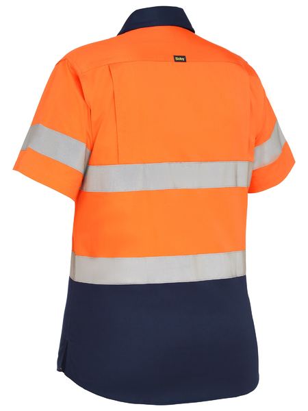 Bisley-Bisley Womens Taped Hi Vis Cool Lightweight Drill Shirt-Discount Workwear NZ