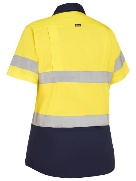 Bisley-Bisley Womens Taped Hi Vis Cool Lightweight Drill Shirt-Discount Workwear NZ