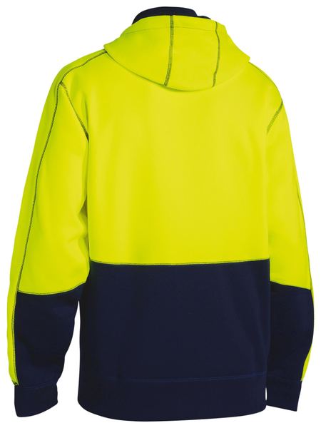 Bisley-Bisley Hi Vis Zip Front Fleece Hoodie-Discount Workwear NZ