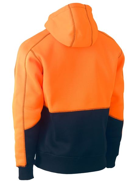 Bisley-Bisley Hi Vis Fleece Hoodie Pullover-Discount Workwear NZ