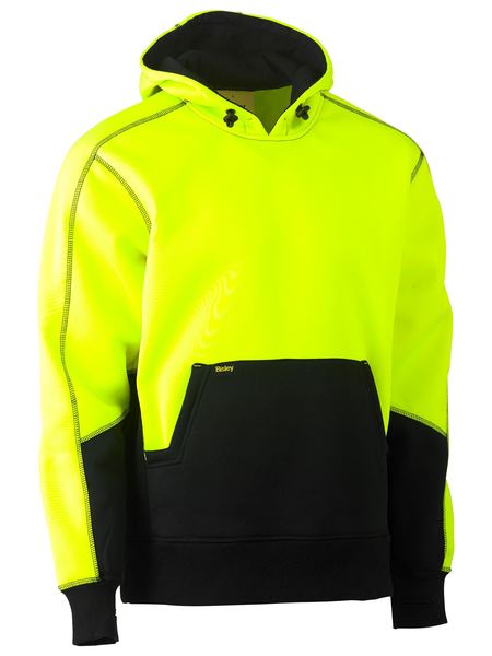 Bisley-Bisley Hi Vis Fleece Hoodie Pullover-Discount Workwear NZ