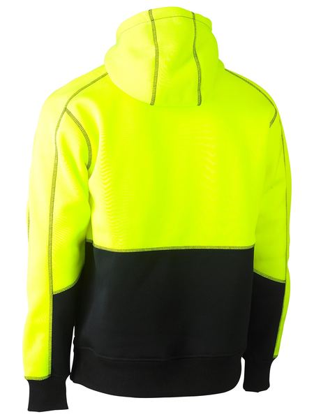 Bisley-Bisley Hi Vis Fleece Hoodie Pullover-Discount Workwear NZ