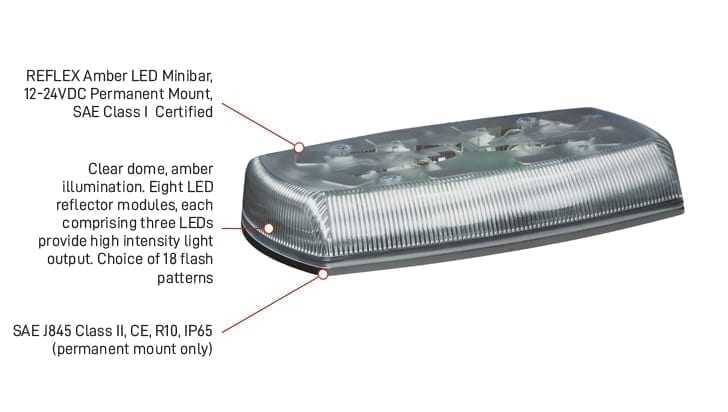 Esko Safety-REFLEX LED Minibar, 8 x High Intensity LED Modules, Permanent Mount-Discount Workwear NZ