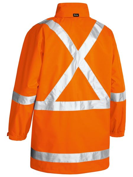 Bisley-Bisley X Taped Hi Vis Rain Shell Jacket-Discount Workwear NZ