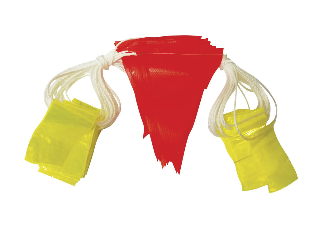 Esko Safety-Good2Glow Bunting Cord- Day/Night, Hi Vis Orange with yellow Reflective flags, 30m length-Discount Workwear NZ