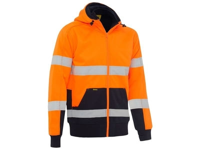 Bisley-Bisley Taped Hi-Viz Fleece Hoodie with Sherpa Lining-Discount Workwear NZ