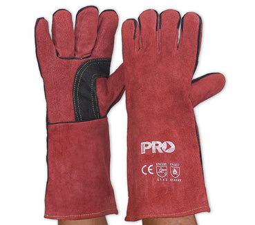 vendor-unknown-Red, Kevlar Stitched Welding Gloves-Discount Workwear NZ