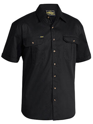 Bisley-Bisley Cotton Drill Shirt - Short Sleeve-Discount Workwear NZ