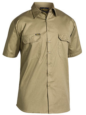 Bisley-Bisley Cool Lightweight Drill Shirt - Short Sleeve-Discount Workwear NZ