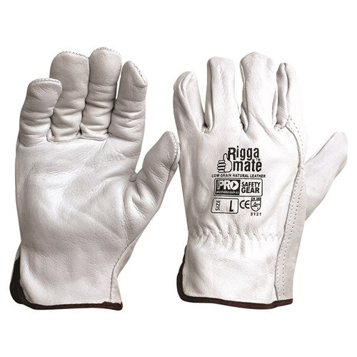 Paramount Safety-Riggamate Cowgrain Natural Glove-Discount Workwear NZ