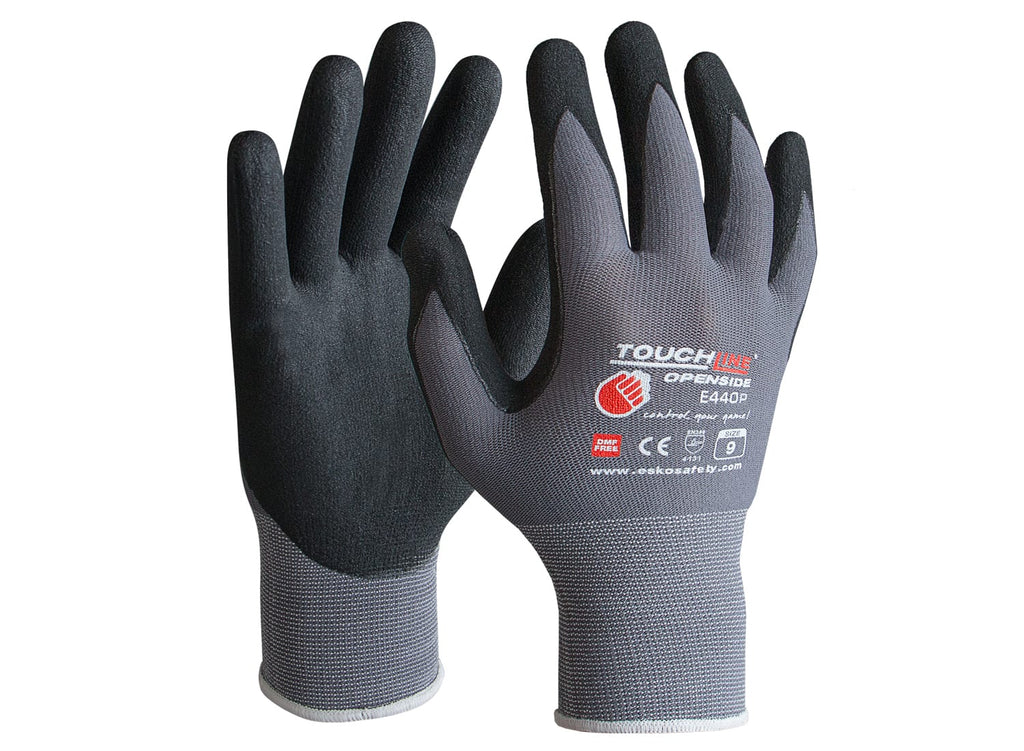 Esko Safety-TOUCHLINE OpenSide Nitrile 1/2 dip foam coat on Spandex Size 7-11HC-Discount Workwear NZ