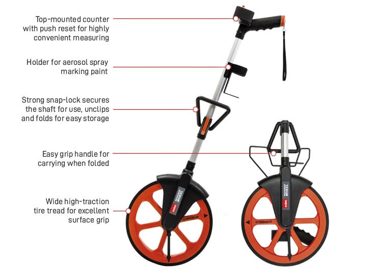 Esko Safety-ESKO Premium Measuring wheel with carry bag-Discount Workwear NZ