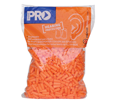 vendor-unknown-PRO-BULLET PU Earplugs DISPENSER REFILL - 500 Pairs per bag-Discount Workwear NZ