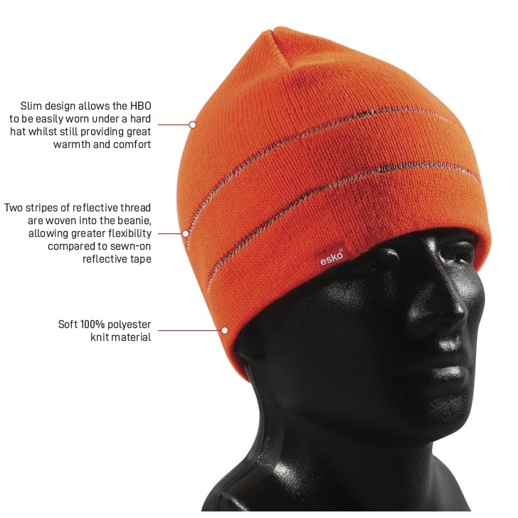 Esko Safety-Good2Glow Hi-Vis Beanie Orange-Discount Workwear NZ