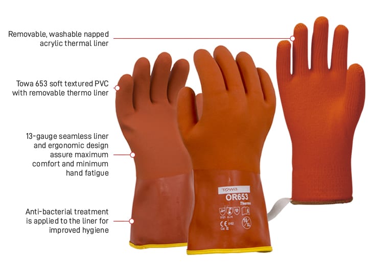 Esko Safety-Towa 653 Thermo soft textured PVC with removable Thermo Liner-Discount Workwear NZ