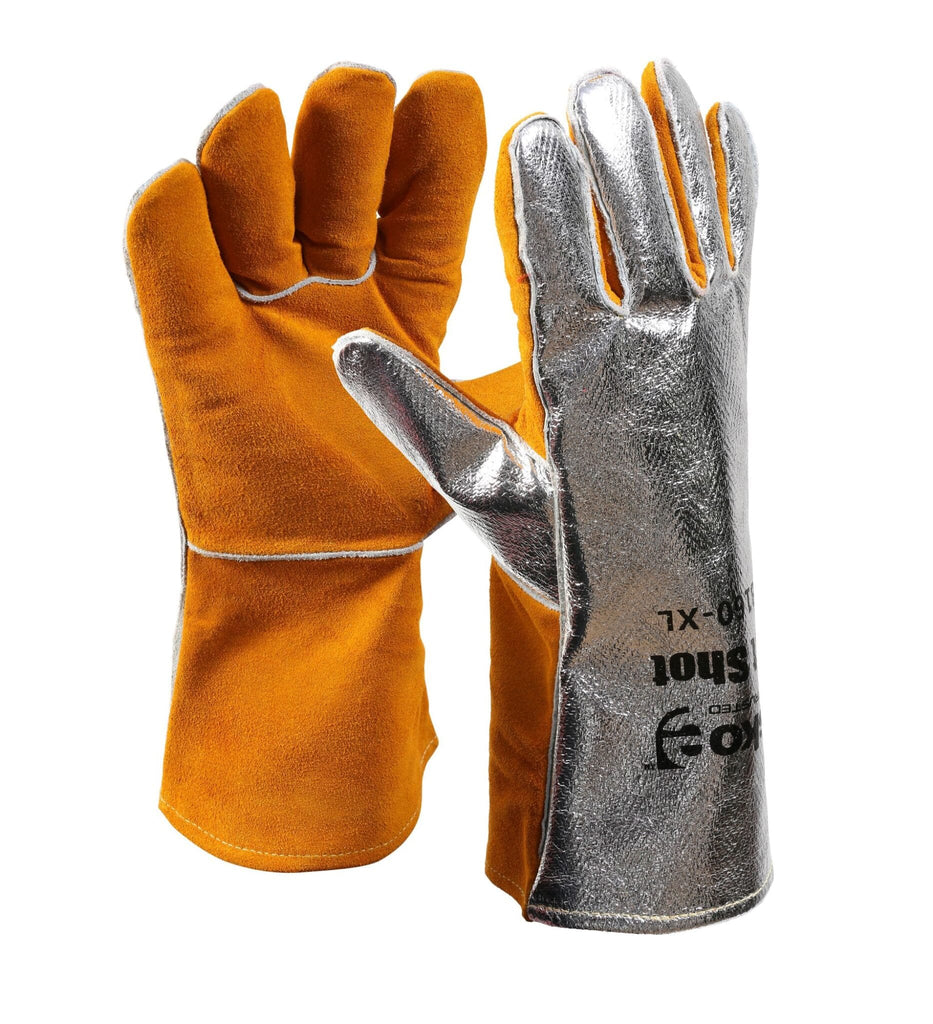 Esko Safety-Esko 'Silverback' Aluminised Leather Welding Glove, Size XL-Discount Workwear NZ