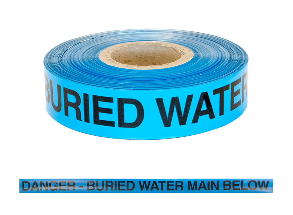 Esko Safety-Foil Detectable "Buried Water Main" 50mm x 304 metre roll-Discount Workwear NZ