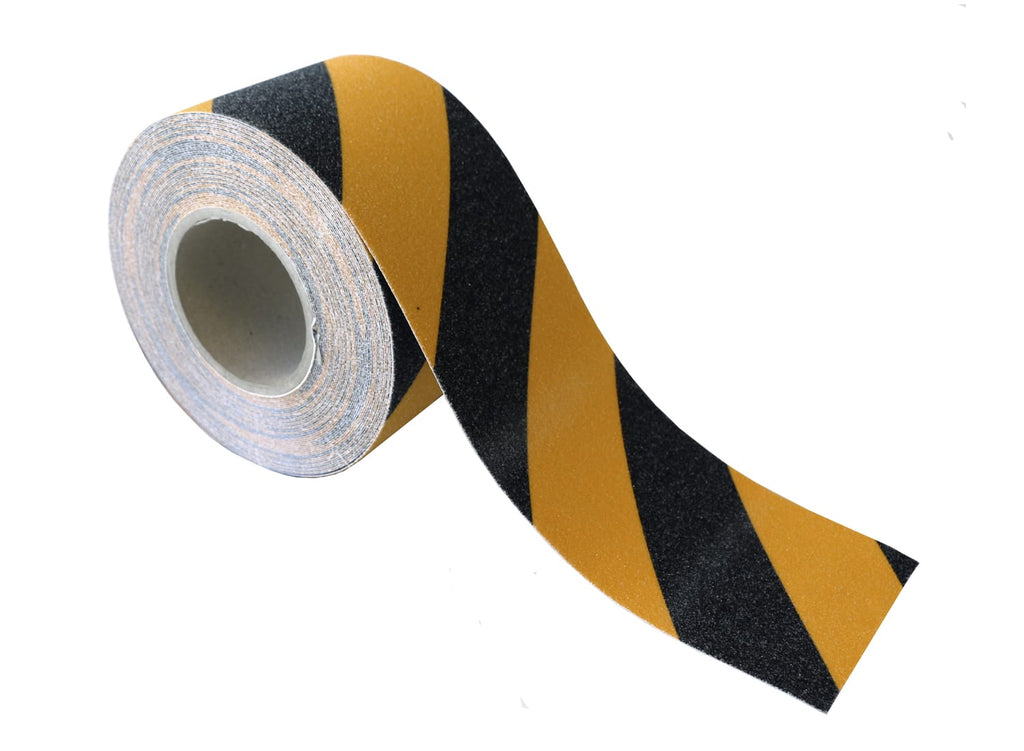 Esko Safety-ESKO GRIT TAPE Anti-Slip Tape, 100mm x 18m, Black/Yellow-Discount Workwear NZ