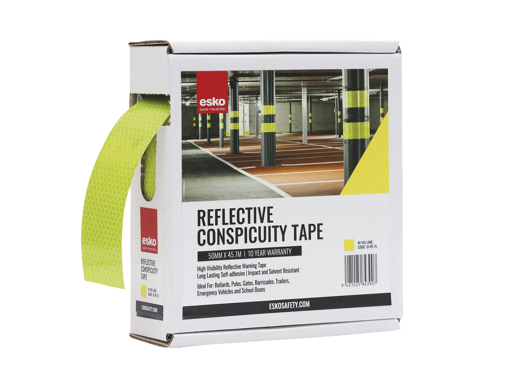 Esko Safety-ESKO premium Conspicuity Tape, Hi Vis Lime, 50mm x 45.72m-Discount Workwear NZ