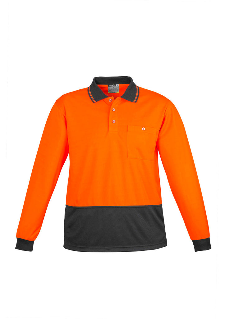 Syzmik-Syzmik Unisex Hi Vis Basic L/S Polo-Discount Workwear NZ