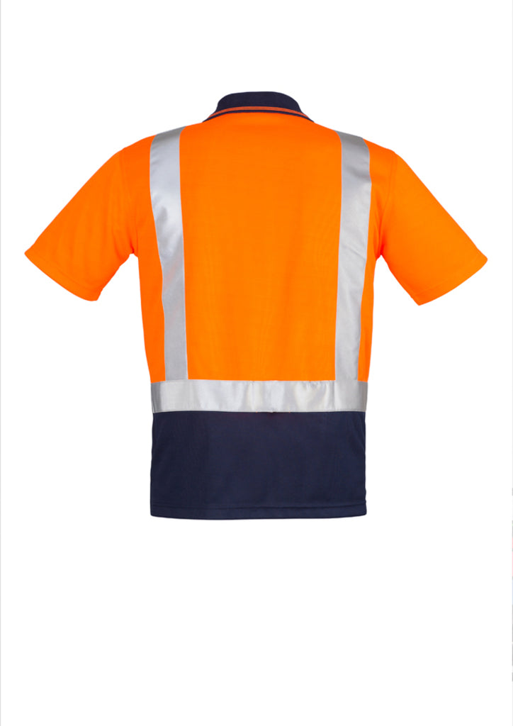 Syzmik-Syzmik Mens Hi Vis Spliced S/S Polo - Shoulder Taped-Discount Workwear NZ